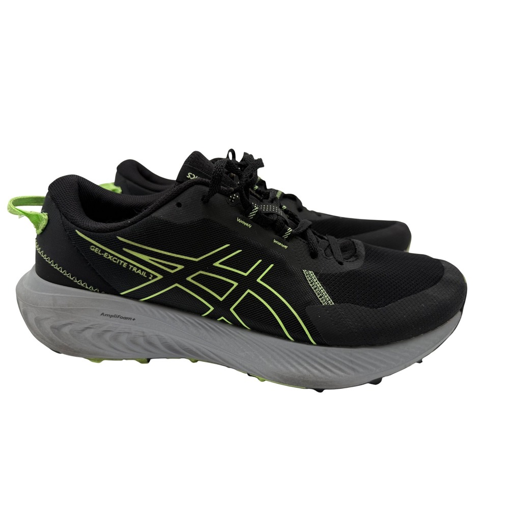ASICS Gel-Excite Trail 2 Running Shoes Mens 12 Black Lime Green Excellent Trail